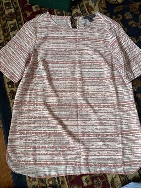 Primark Pink and White Striped Short Sleeve Blouse